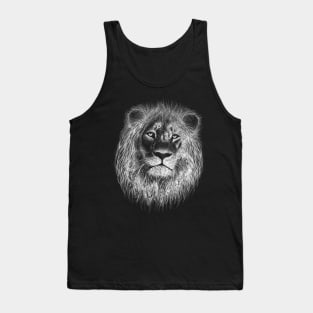 Lion Face Round Tank Top